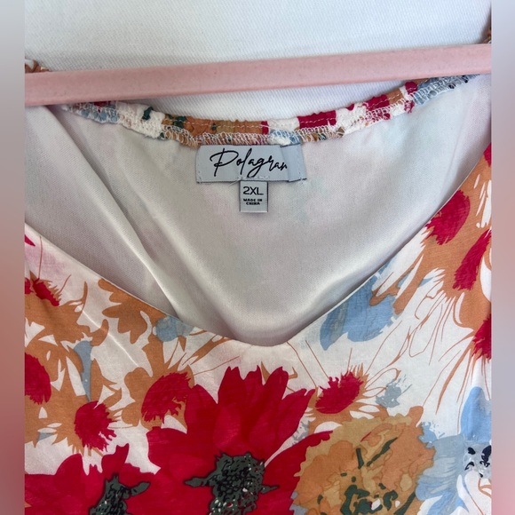 Polagram Floral Maxi Dress 2X LIKE NEW - Picture 3 of 8